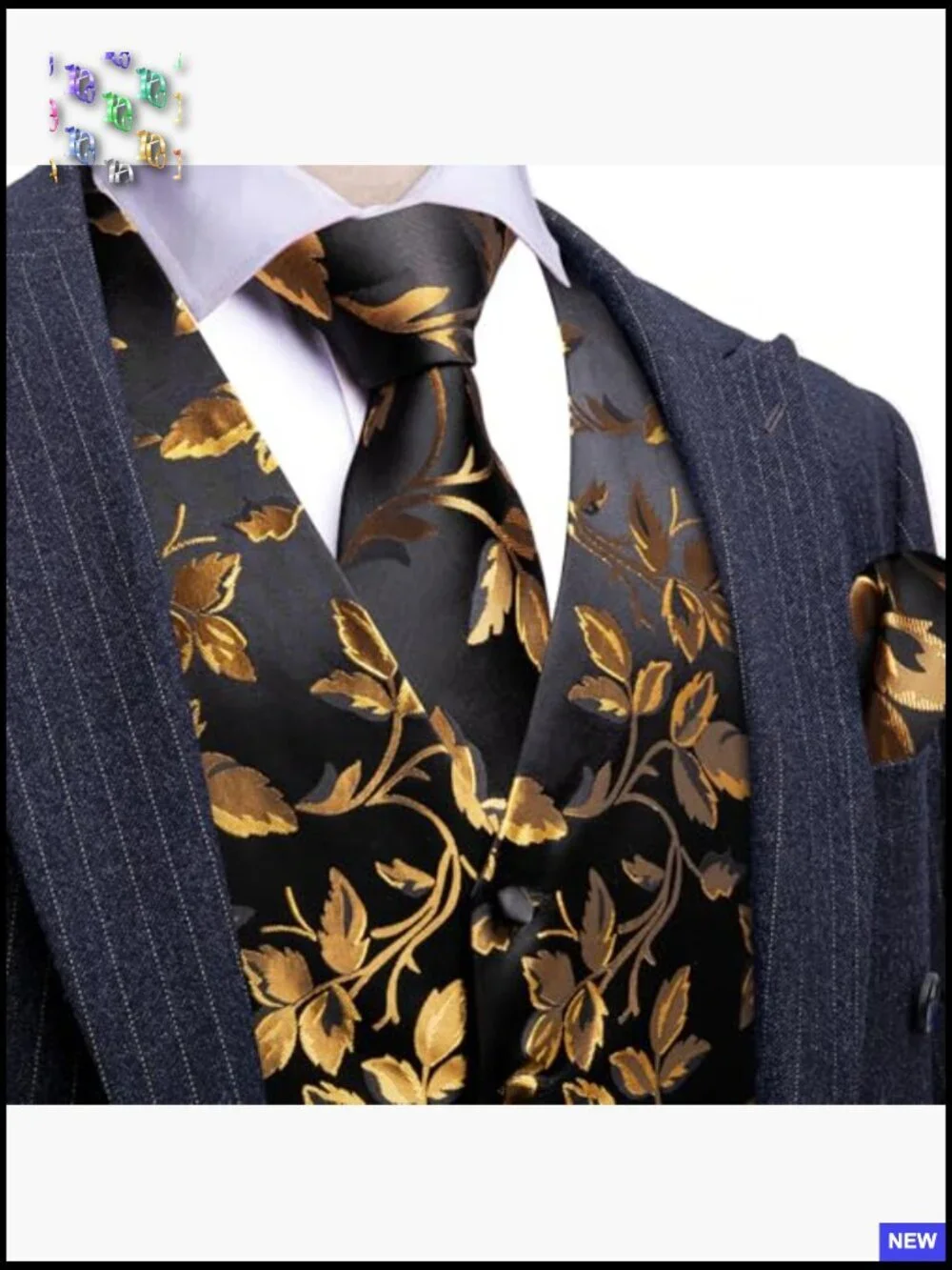 Formal Silk Vest Set Paisley Jacquard Elegant Wedding Groomsmen Classic Fit